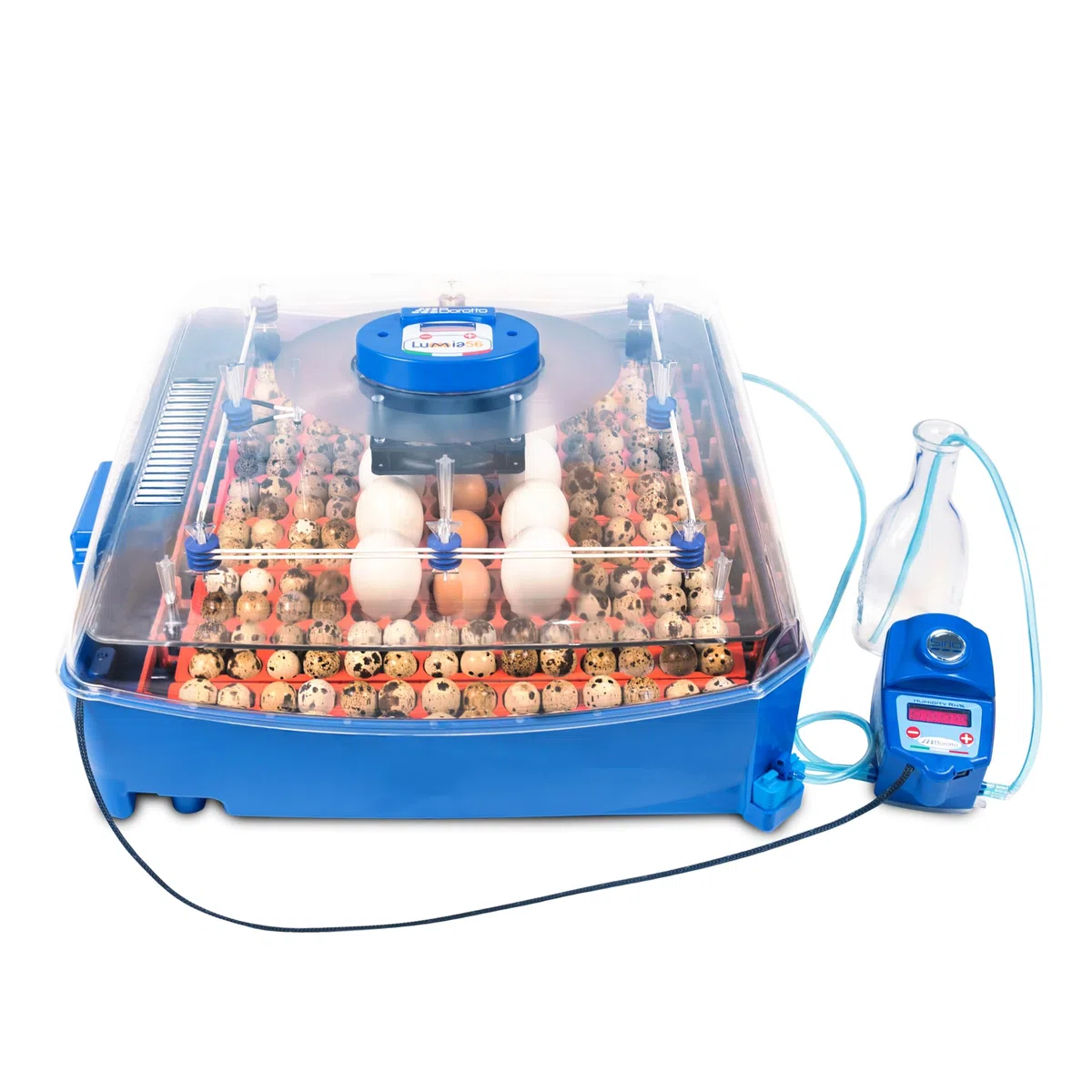 Borotto Lumia Expert | Incubatrice per Uova Automatica con Girauova Automatico, Controllo Temperatura e Umidificatore Automatico Sirio | Made in Italy (56)