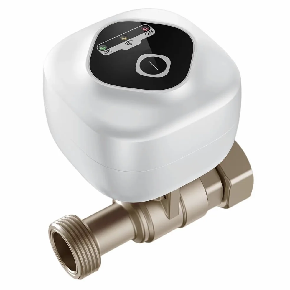 Valvola a sfera WiFi intelligente, valvola di spegnimento automatico dell'acqua, supporta il controllo app, 3 modalità di temporizzazione, allarme perdite di acqua e gas, compatibile con assistente