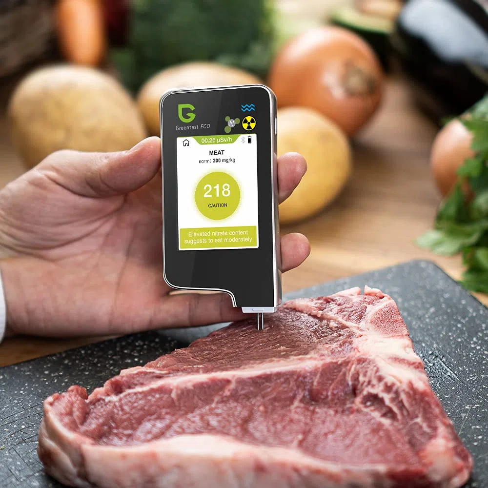 Greentest ECO, tester digitale per nitrati a 6 letture istantanee, misuratore per acqua TDS PPM con rilevatore di radianti Geiger per carne, frutta, verdura
