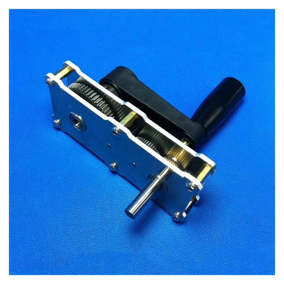 Dispositivo Riduttore completamente in metallo da 122x55x19mm, rapporto di velocità 1:28, albero di diametro 8mm, riduzione dell'aumento della velocità con manovella Sterzo a ingranaggi
