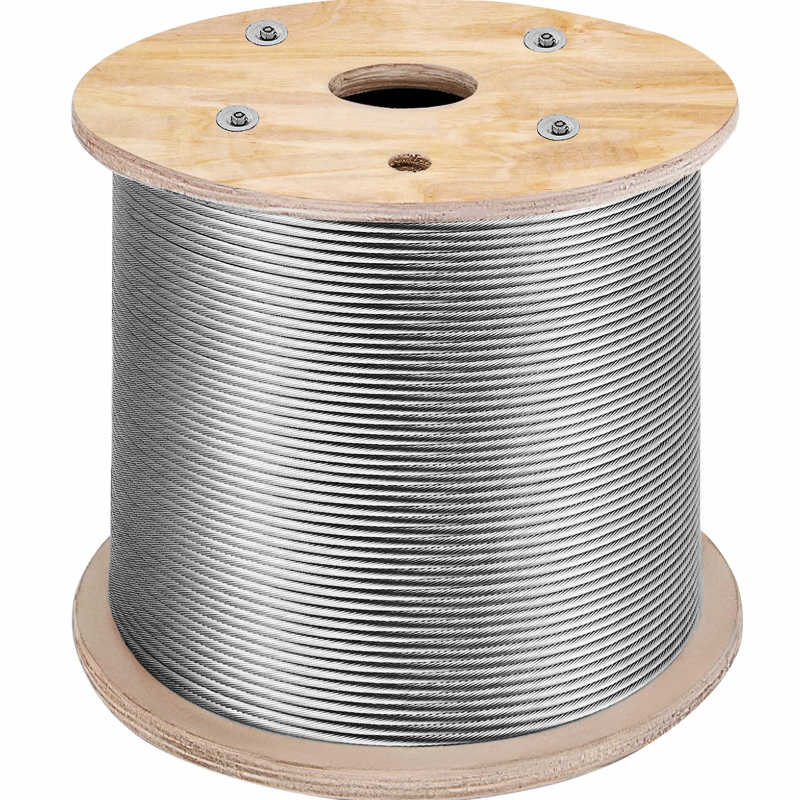 VEVOR Cavo in Acciaio Inossidabile T316 da 150M, Fune Metallica per Cavo Forza di 1T, Corda a Filo da 1x19 Costruzione per Sartiame, Sollevamento, Spinta, Trazione e Trasporto in Energia e Industria