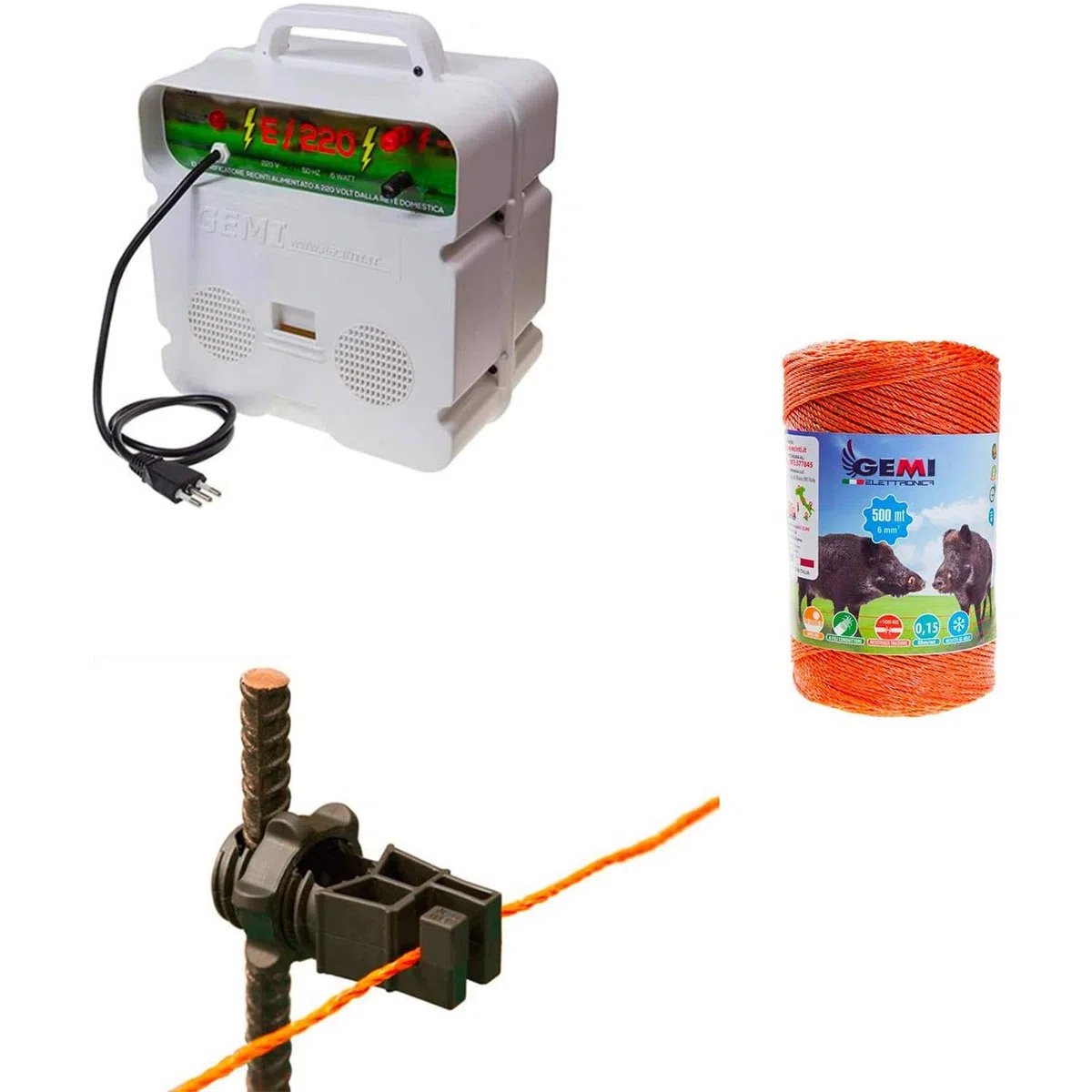 Gemi Elettronica Kit Professionale Recinto Elettrico 220V