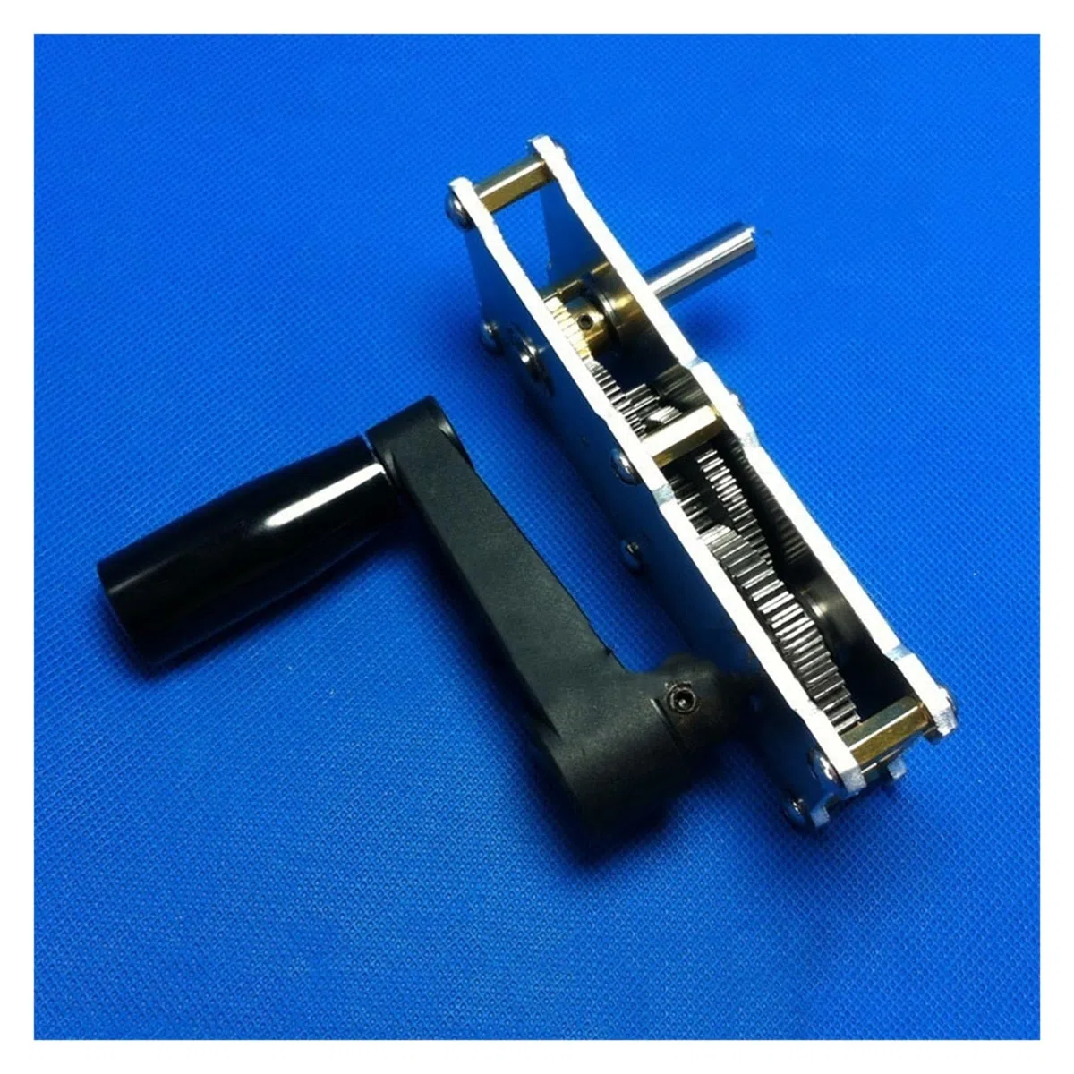 Dispositivo Riduttore completamente in metallo da 122x55x19mm, rapporto di velocità 1:28, albero di diametro 8mm, riduzione dell'aumento della velocità con manovella Sterzo a ingranaggi