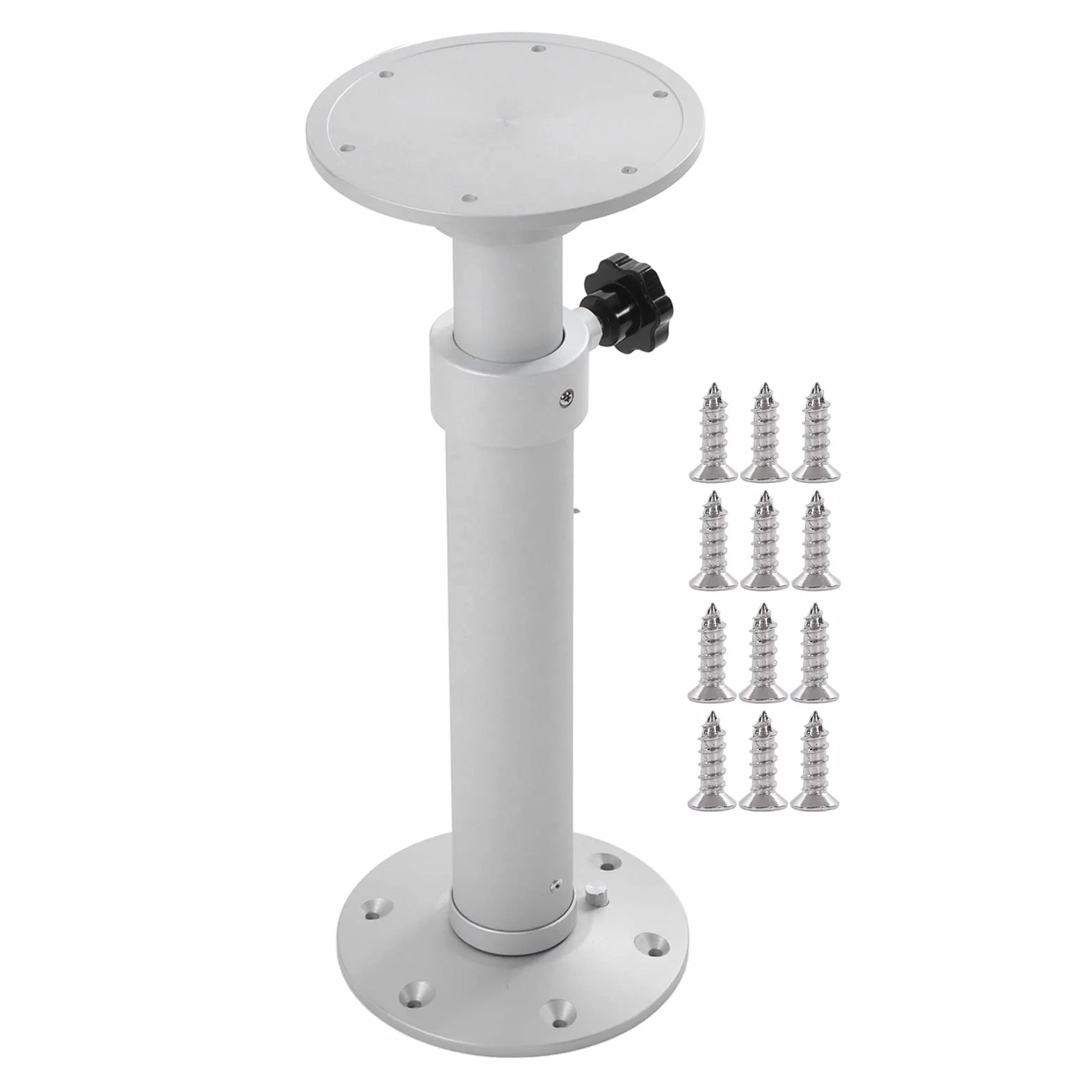 Supporto da tavolo per camper, gamba da tavolo regolabile resistente all'ossidazione telescopica per camper per balconi per barche