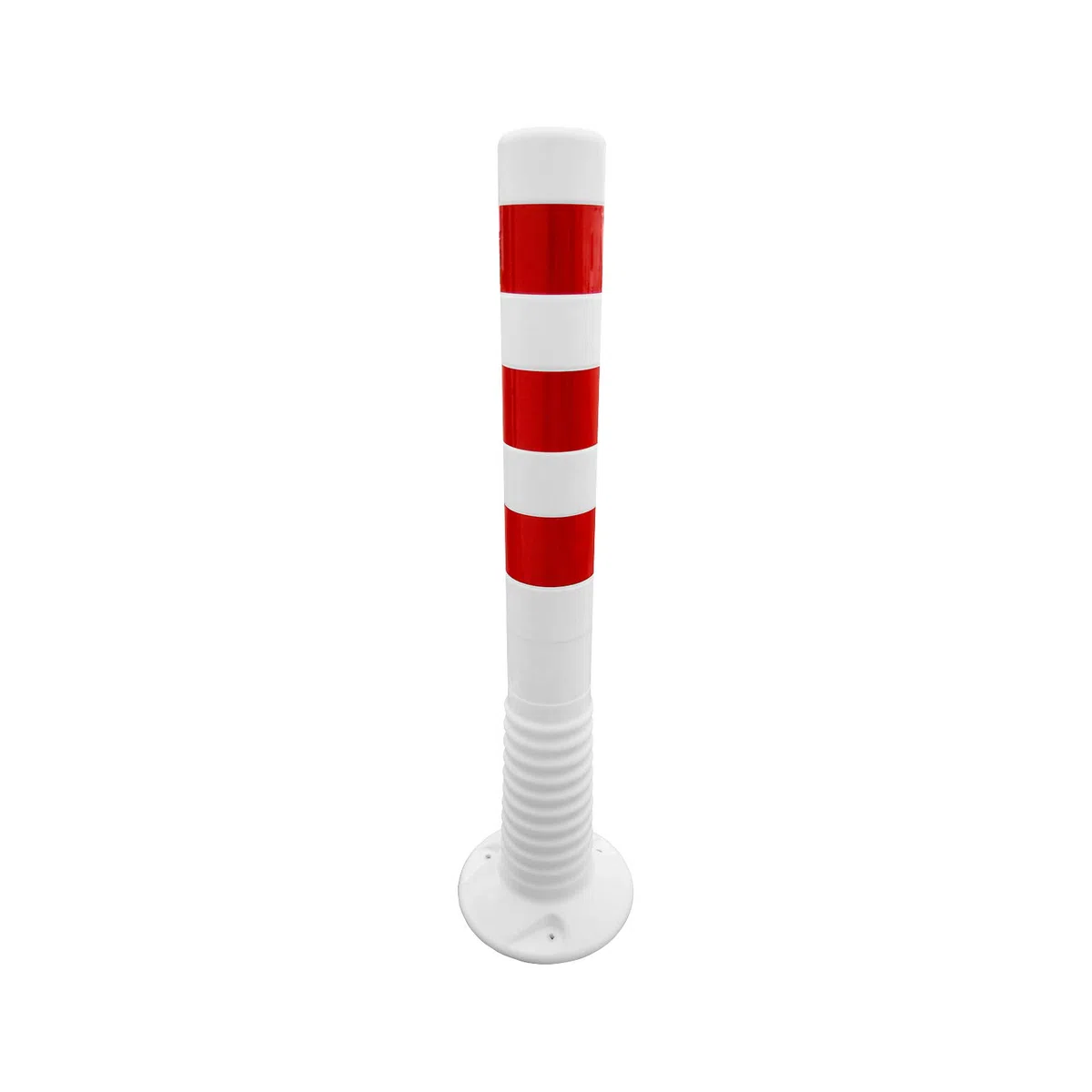 Temka 12231 - Palo flessibile, resistente ai raggi UV, poliuretano., bianco/rosso, 750mm