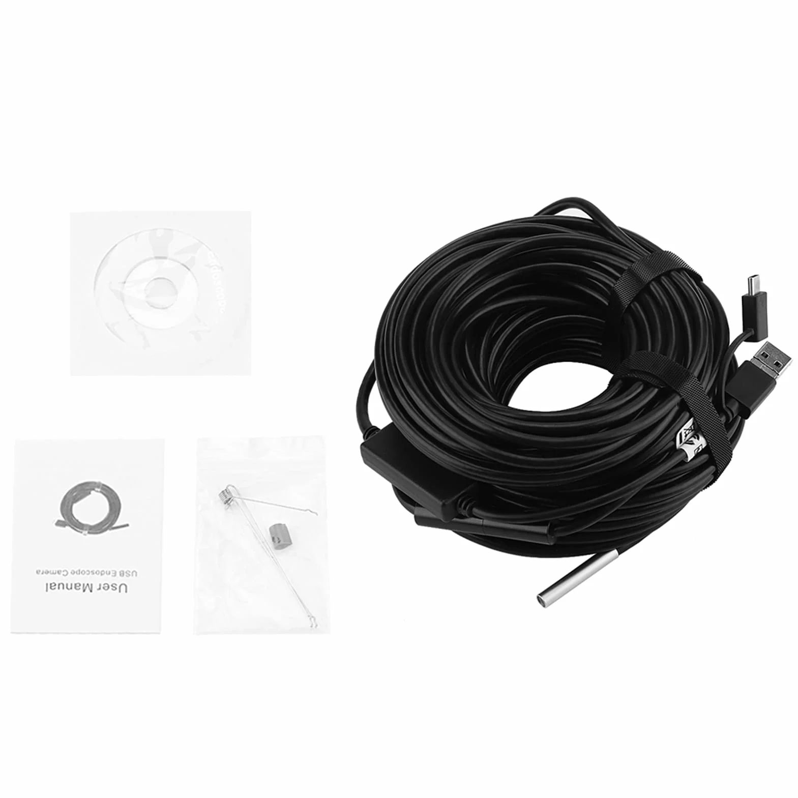 Endoscopio USB impermeabile flessibile 20M 720P telecamera di ispezione ad alta risoluzione con luci LED per smartphone Android ispezione tubi auto