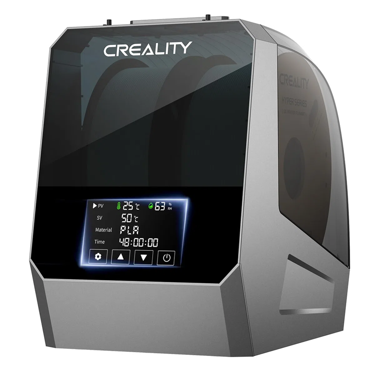 Creality Essiccatore a filamento Space PI ufficiale Plus, scatola per asciugatrice a filamento per stampante 3D con riscaldamento a 360°, 2 rotoli di deumidificatore a filamento aggiornato per 1,75 mm