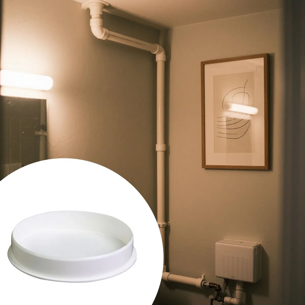 Tappo per Tubo di Fognatura Tappo - Tappo Tubo DN 150/160, Tappo per Manicotti e Drenaggio Sotterraneo, Tappo Decorativo in PVC per Impianti Fognari, Flangia Tappo 150mm Durevole