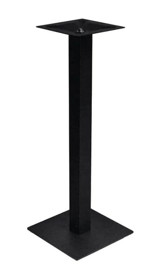 Base da tavolo in acciaio H 110CM - Basamento quadrato per tavolo da pranzo interno/esterno - Adatto all'Uso Professionale per Catering, Bar, Ristoranti, Pizzerie, Bistrot