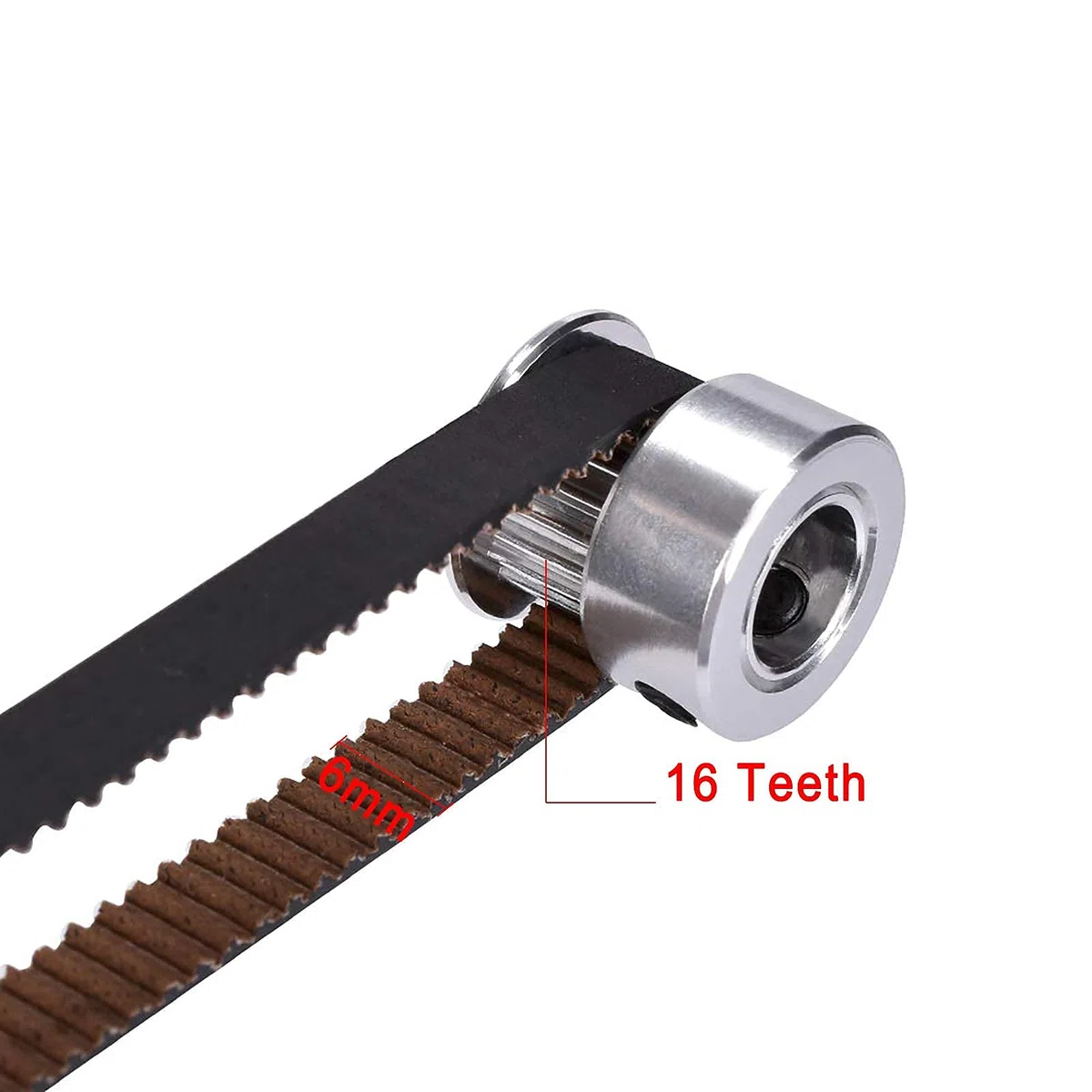 Puleggia Cinghia Dentata GT2 Foro 5 mm 16 Denti in Lega di Alluminio con Chiave Esagognale per 6 mm Ampia Cinghia Stampante 3D Macchina CNC 11 Pezzi