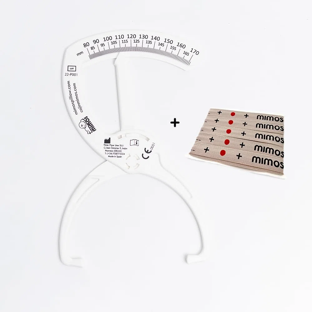 craniometri MIMOS® + confezione di fasce elastiche V2.0 (10u) - Dispositivo medico per l'esecuzione di misurazioni craniche nei neonati | Diagnosi e monitoraggio delle deformità craniche.