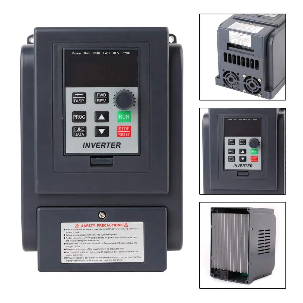 220VAC 1,5KW VFD variatore di frequenza，Monofase 220V Ingresso trifase 380V Uscita VFD Frequenza variabile Inverter Regolatore di velocità Inverter controllo velocità motore