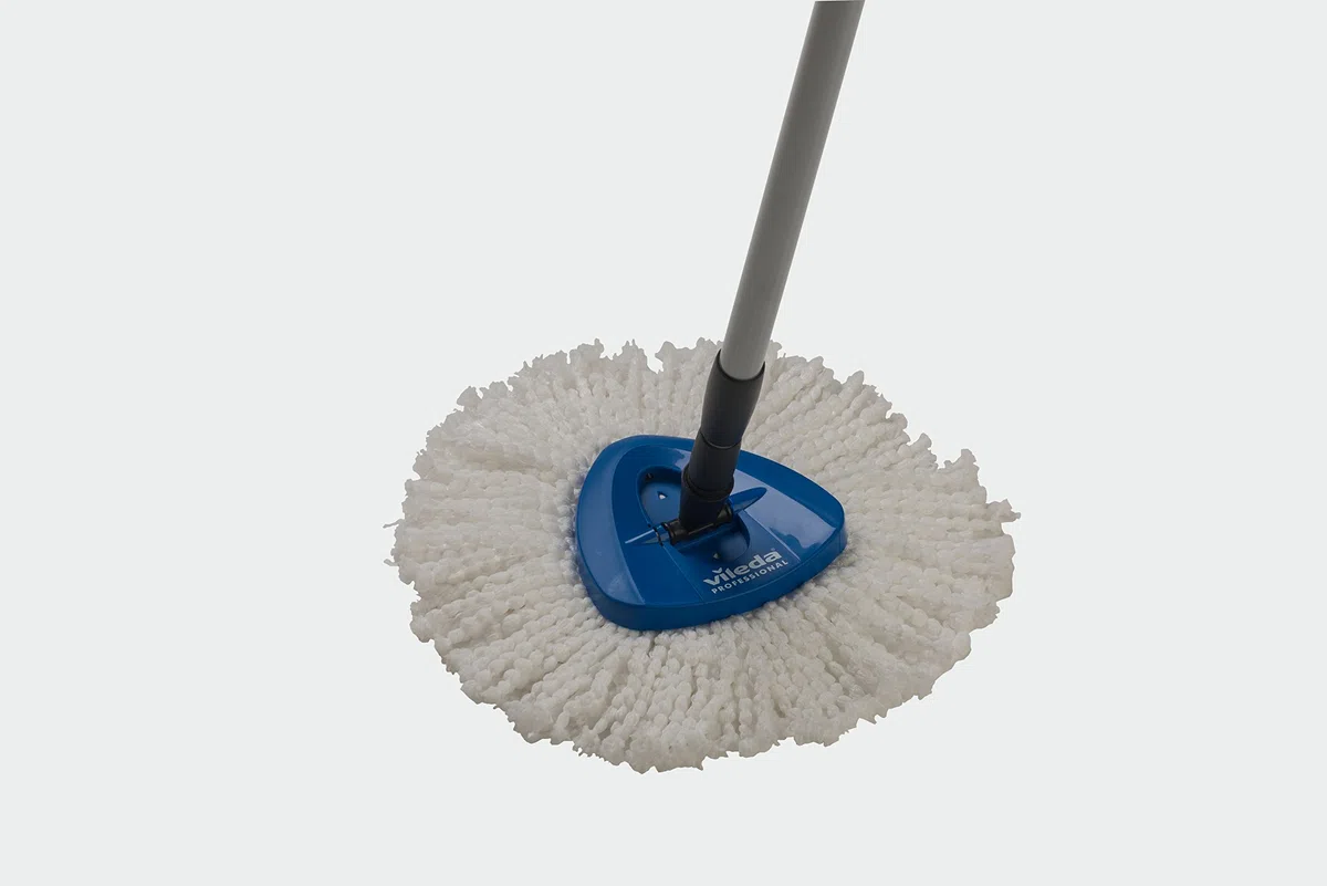 Vileda Professional UltraSpin Mini Kit Senza Maniglia, Ideale per tutti gli ambienti professionali su pareti e pavimenti, Microfibra, Testa triangolare per una facile pulizia degli angoli