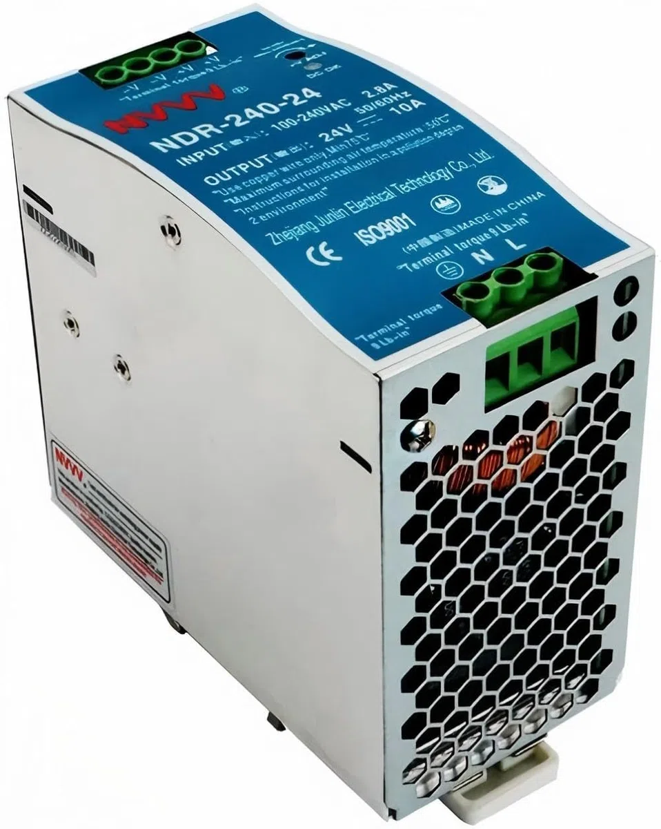 Alimentatore di rete per guida DIN industriale, 24 V, 10 Amp 240 W, 240 W, NDR-240 – 24
