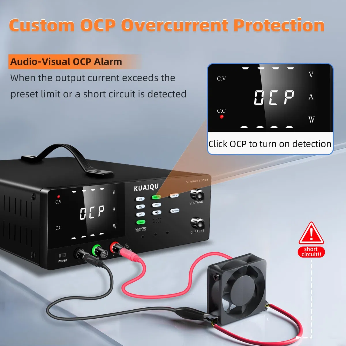 Alimentatore da Laboratorio 30V 60A 1800W Alta Potenza Alimentatore da Banco con Memoria/OCP/OVP/OUTPUT/Encoder/LOCK, Alimentatore Regolabile per Laboratorio, Automazione e Alimentazione di LED