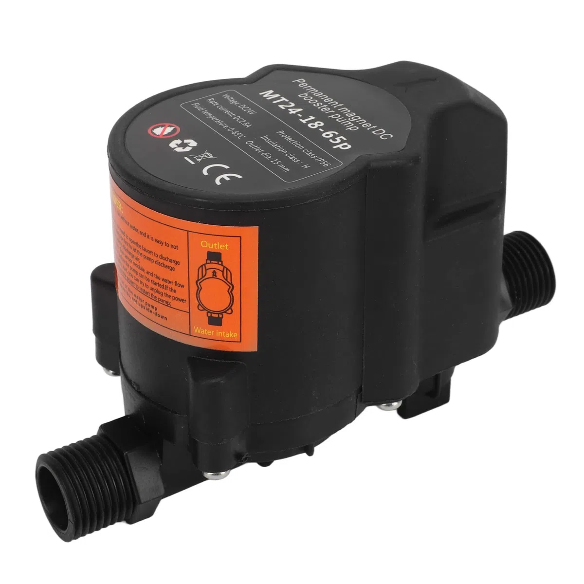 Pompa Acqua 24V DC per Casa, Pompa Booster Pressione Acqua Automatica, Pompa di Ricircolo Scaldabagno, per Doccia, Cucina, Tubo da Giardino
