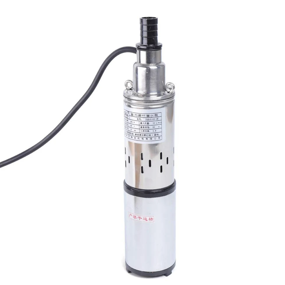 Pompa solare per fontane profonde da 3,1", DC 48 V, 280 W, pompa ad immersione solare, 16 l/min, con cavo da 15 m, alloggiamento in acciaio inox, pompa sommersa per fontane, irrigazione di fattorie