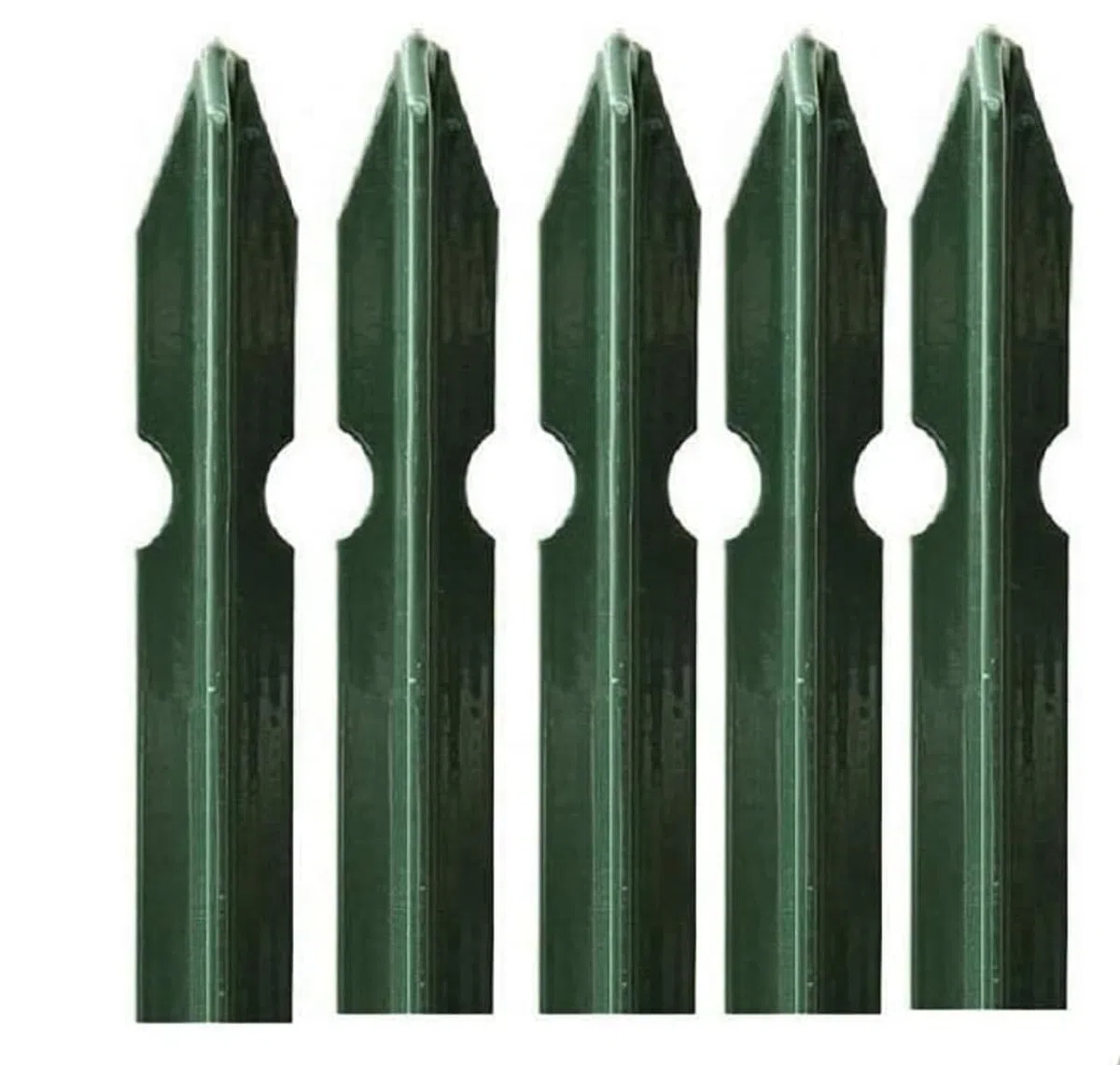 N.G. NICCOLAI 10 PALI PER RECINZIONE A "T" IN FERRO PLASTIFICATO CON PUNTA VARIE ALTEZZE (H. 150 CM.)