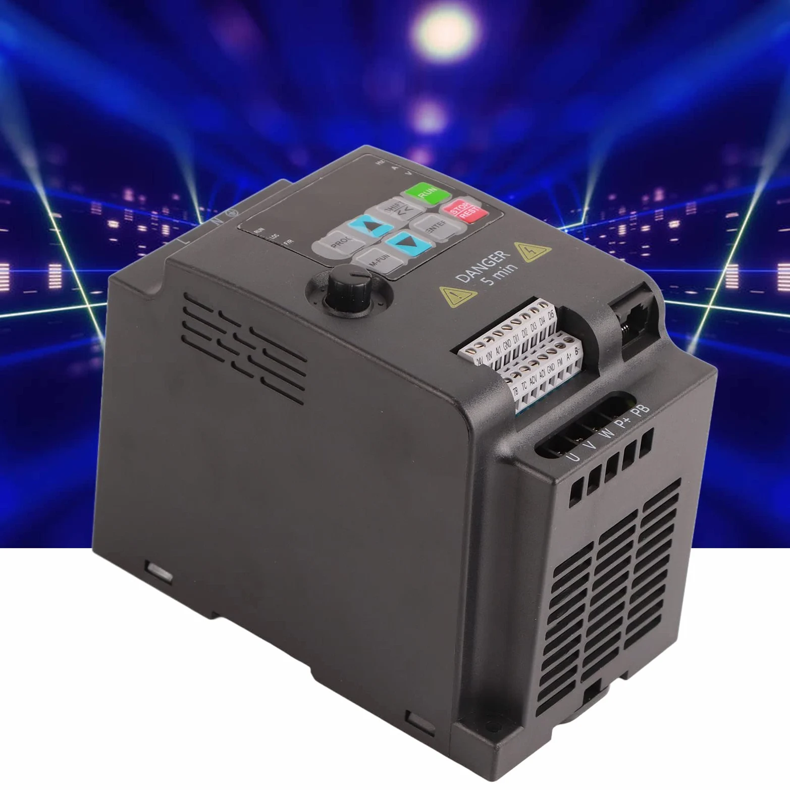 Convertitore di Frequenza SKI780 0,75kW 220V 380V, Inverter Universale per Motore Elettrico con Regolazione Velocità, VFD Mini per Pompe e Compressori, 110x85x142mm