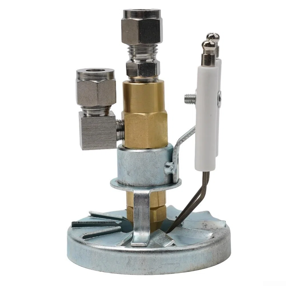 Ugello bruciatore olio esausto sifone in acciaio inox, angolo di spruzzo regolabile, apertura 0 8 mm, adatto per liquidi ad alta viscosità (0,5 mm)
