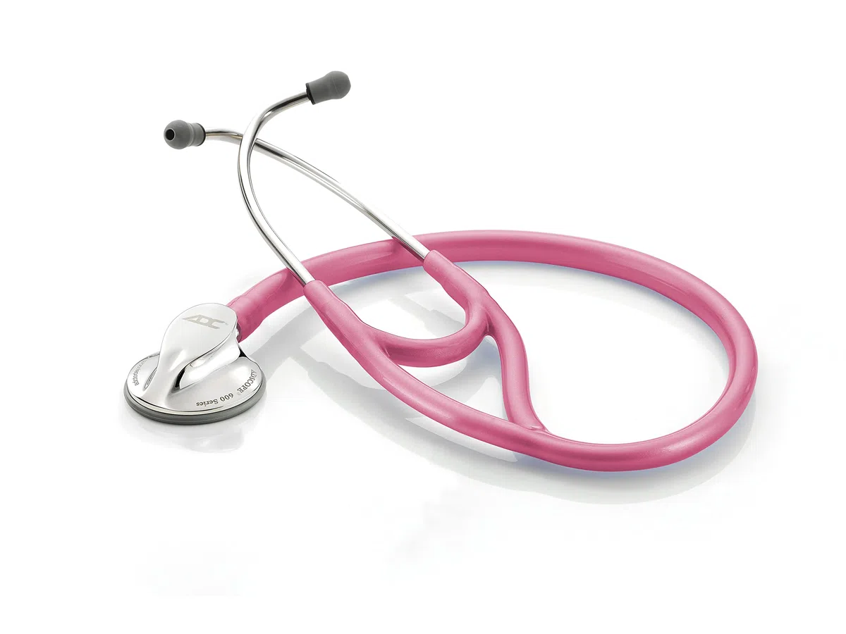 ADC Adscope 600, Stetoscopio cardiologico serie Platinum, Lampone metallizzato