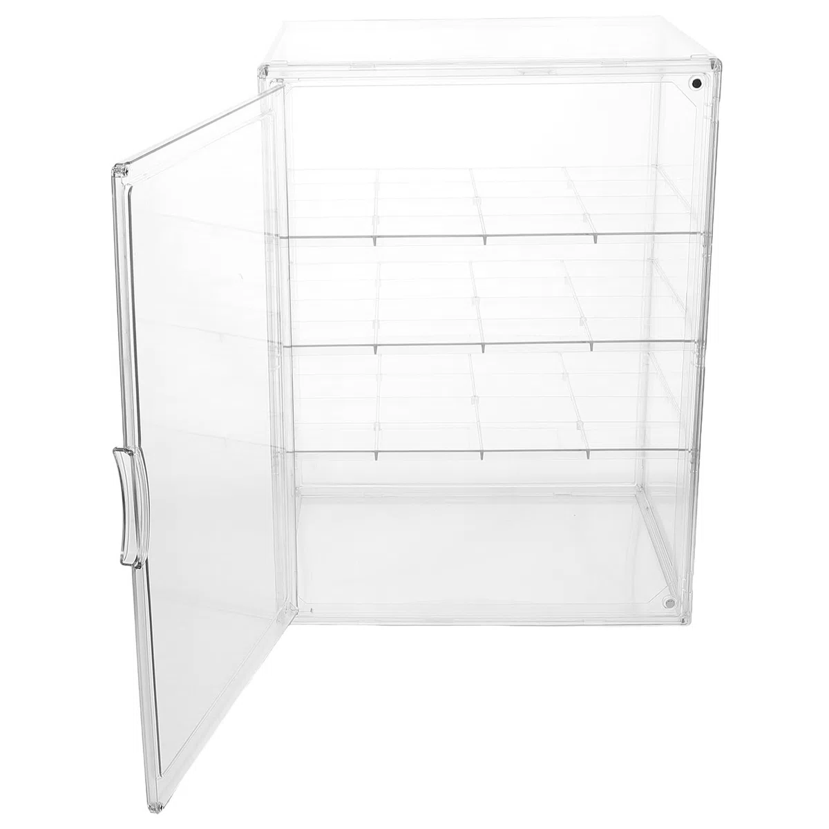 Ipetboom Vetrina per Pane e Pasticceria da Banco Trasparente 4 Ripiani Regolabili in Plastica Smontabile, Contenitore per Prodotti da Forno per Panetteria e Cucina Professionale