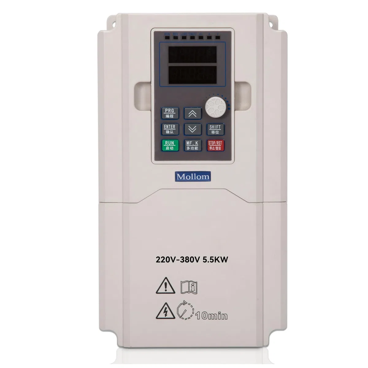 MOLLOM VFD 5.5KW 7.5HP 13A 220V Ingresso Monofase o Trifase a Uscita Trifase 380V 0-3000Hz, Inverter di Controllo per Regolazione Velocità Motore Mandrino CNC