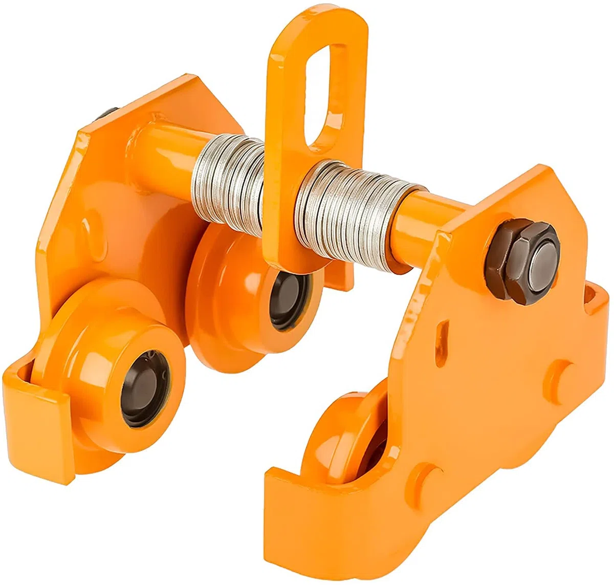 Carrello Manuale per Gru, 1000 kg, Mandrino ad Anello, Carrello Scorrevole per Verricello a Fune, Magazzini e Settori Industriali, 23 x 23,5 x 15,5 cm