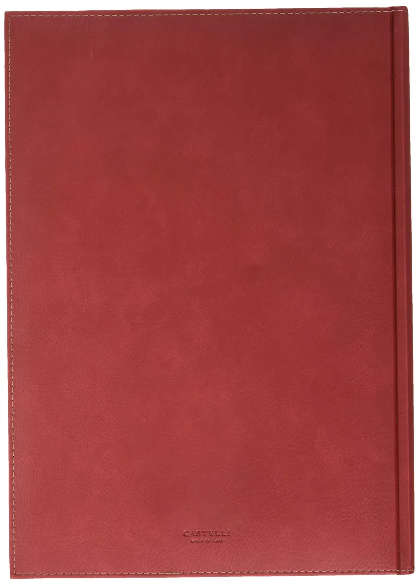Castelli U07/24-391 Agenda per prenotazioni, per ristorante, formato A4, copertina rossa