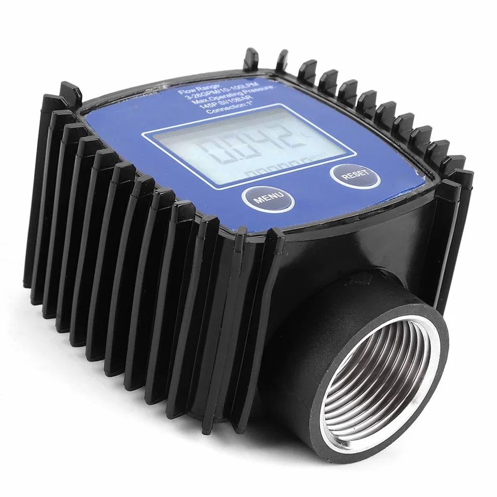Misuratore di flusso di Digital, 5-120 L/Min 1 misuratore di flusso della turbina di pollice con esposizione LCD, misuratore di flusso del combustibile di accuratezza di 1% per i