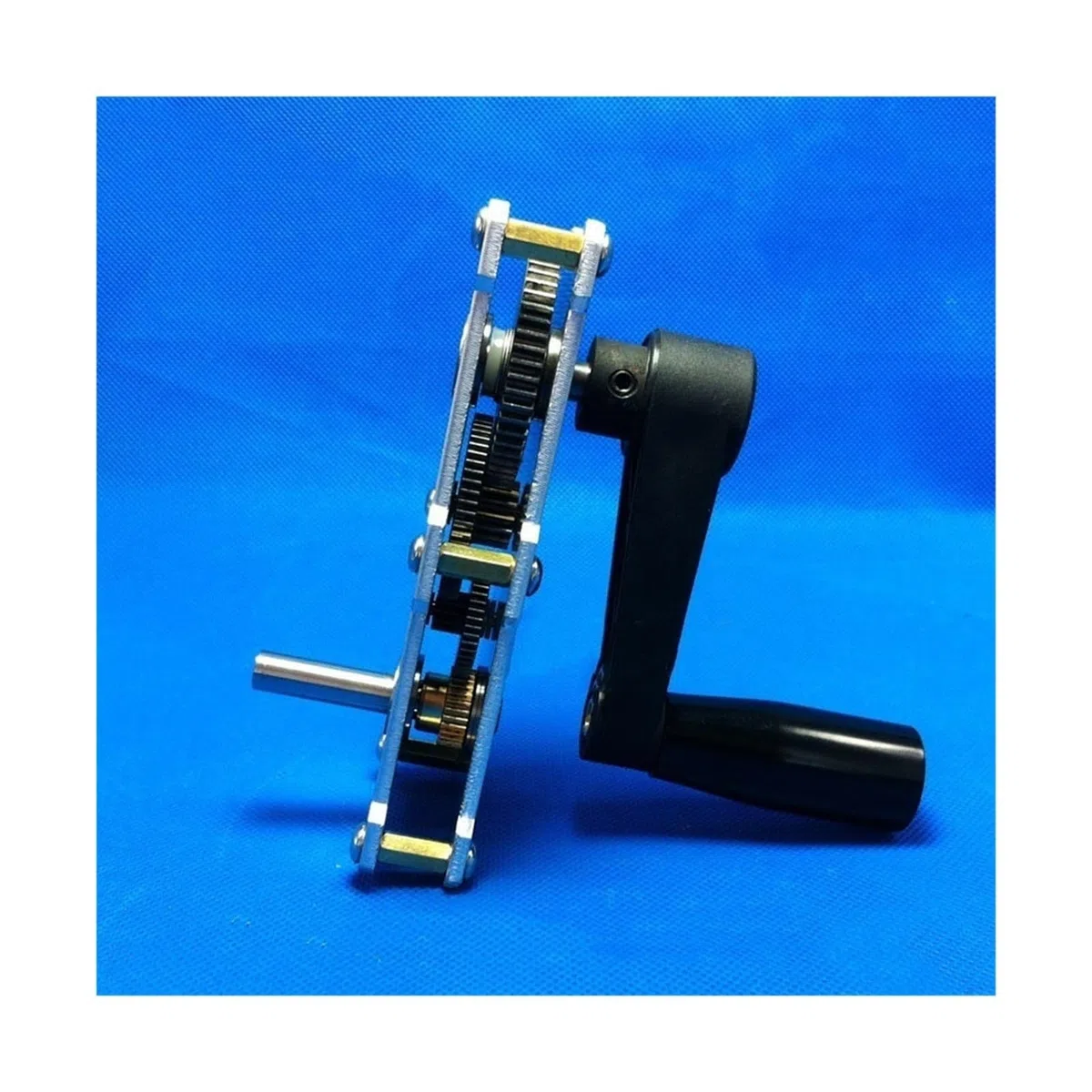 Dispositivo Riduttore completamente in metallo da 122x55x19mm, rapporto di velocità 1:28, albero di diametro 8mm, riduzione dell'aumento della velocità con manovella Sterzo a ingranaggi