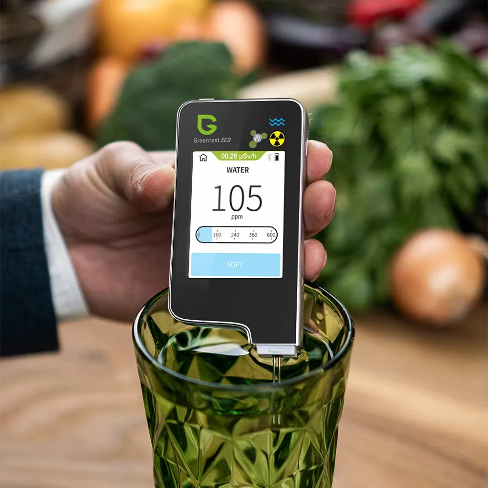 Greentest ECO, tester digitale per nitrati a 6 letture istantanee, misuratore per acqua TDS PPM con rilevatore di radianti Geiger per carne, frutta, verdura