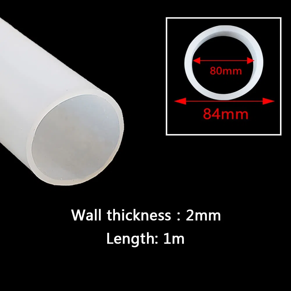 MIFANI Tubo in silicone, Silicone, Tubo, 1M/3.28Ft, 75 * 79mm, Bianco, 1 pezzo