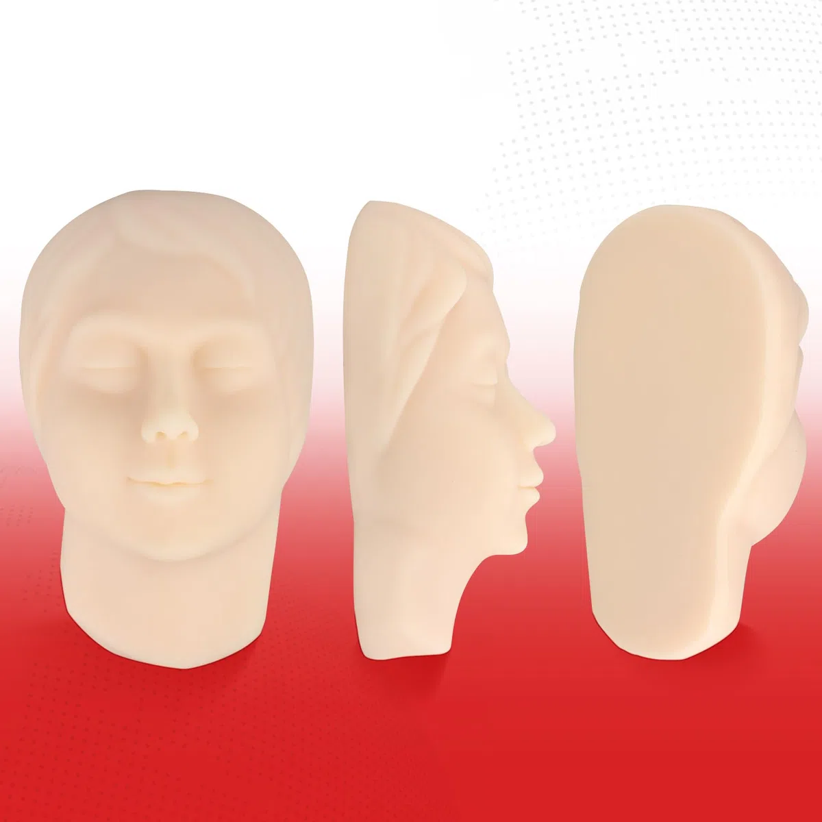 Modello di testa di manichino in silicone per addestramento all'iniezione Modello di testa per l'insegnamento della micro-plastica, formazione pratica per studenti di medicina, dottore, estetista
