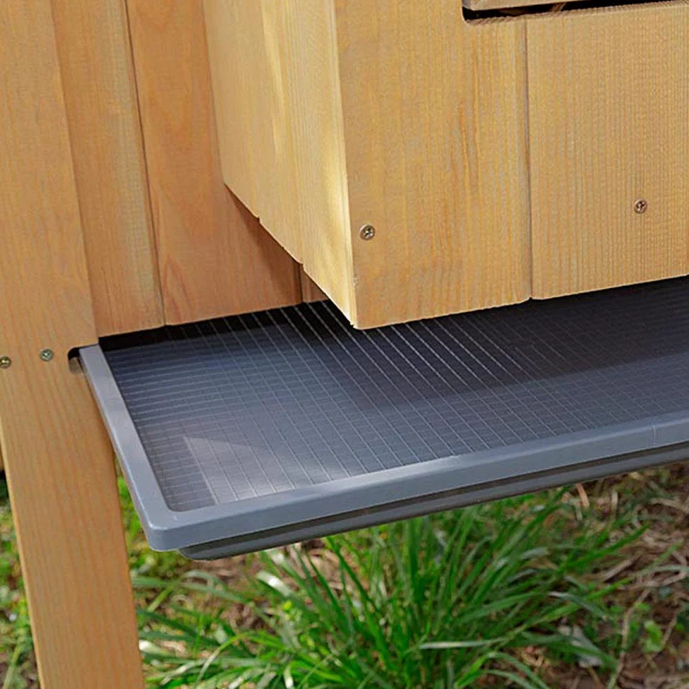 Ferplast Pollaio Casetta per polli Galline ovaiole HEN HOUSE 30 da esterno, in legno FSC, per circa 6 galline, Accessori inclusi