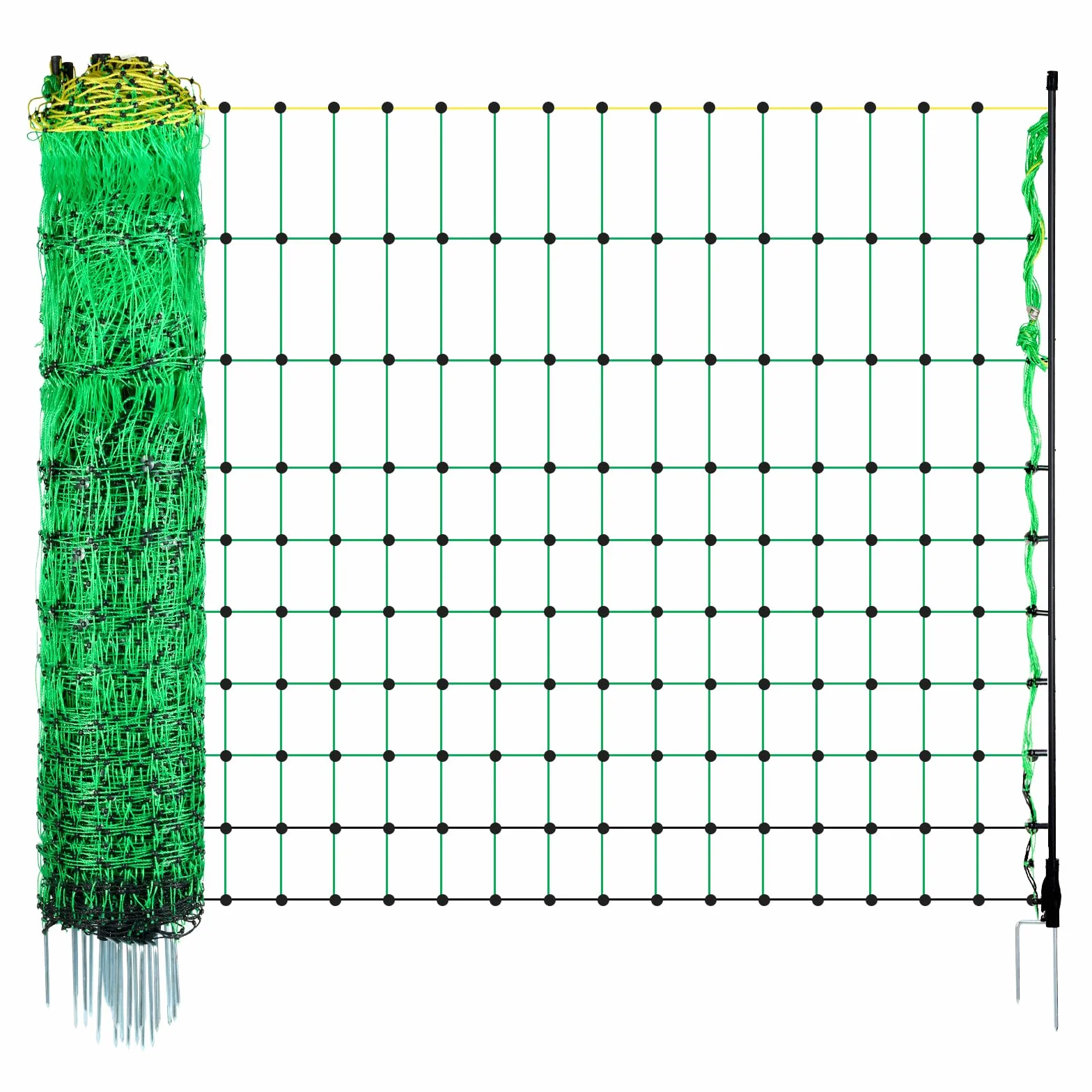 VEVOR Kit Rete per Recinzione Elettrica 0,88x49,98 m Rete in PE con Pali a Doppio Punta, Rete Portatile per Capre, Pecore, Agnelli, Cervi, Maiali, Cani, Cortili, Fattorie