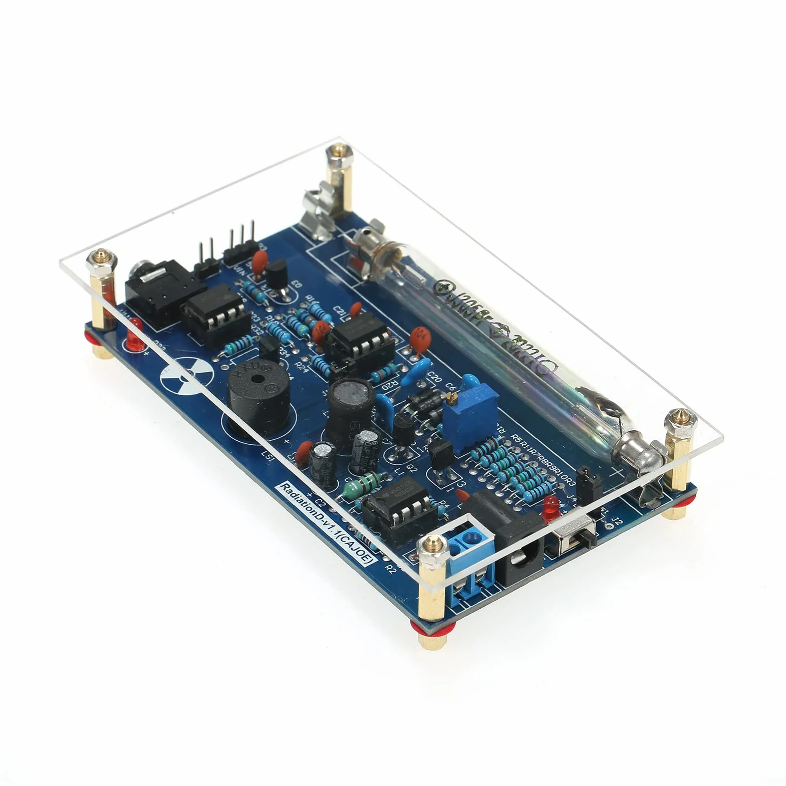 Contatore Geiger fai te, di rilevazione di radiazioni assemblato, contatore Geiger Counter kit Miller Tube Nuclear Radiation Detector Geiger Counter Kit moduli sperimentali