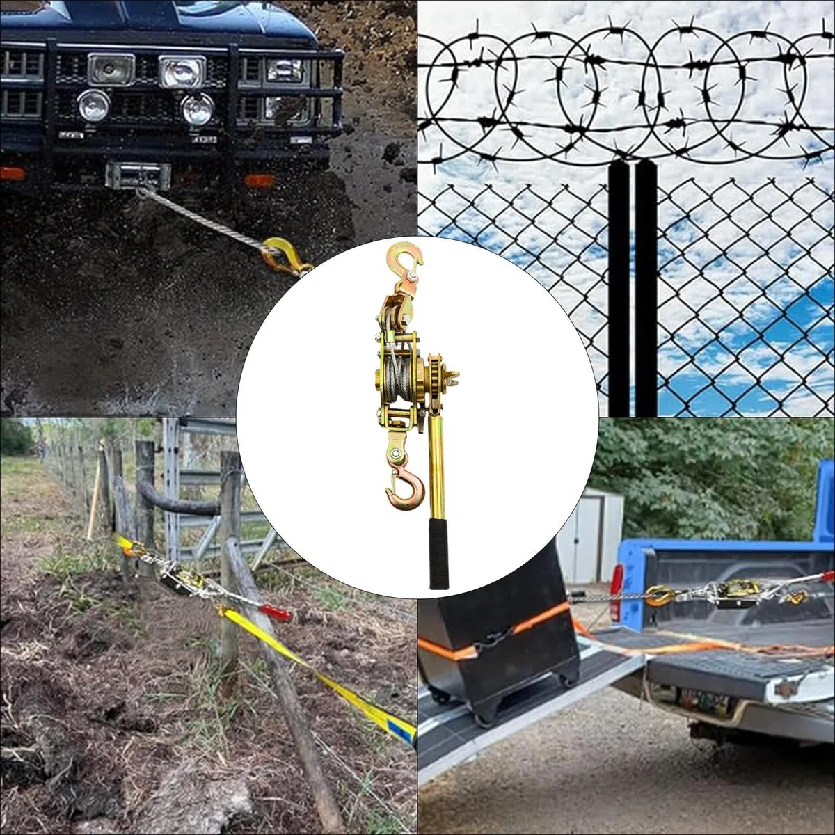 Tenditore Per Filo Da Recinzione - Tenditore Per Fune, Tenditore A Cricchetto Manuale | Puleggia A Cricchetto Con Ingranaggi Rinforzati, Tenditore A Cricchetto, Estrattore Per Fune, Estratto
