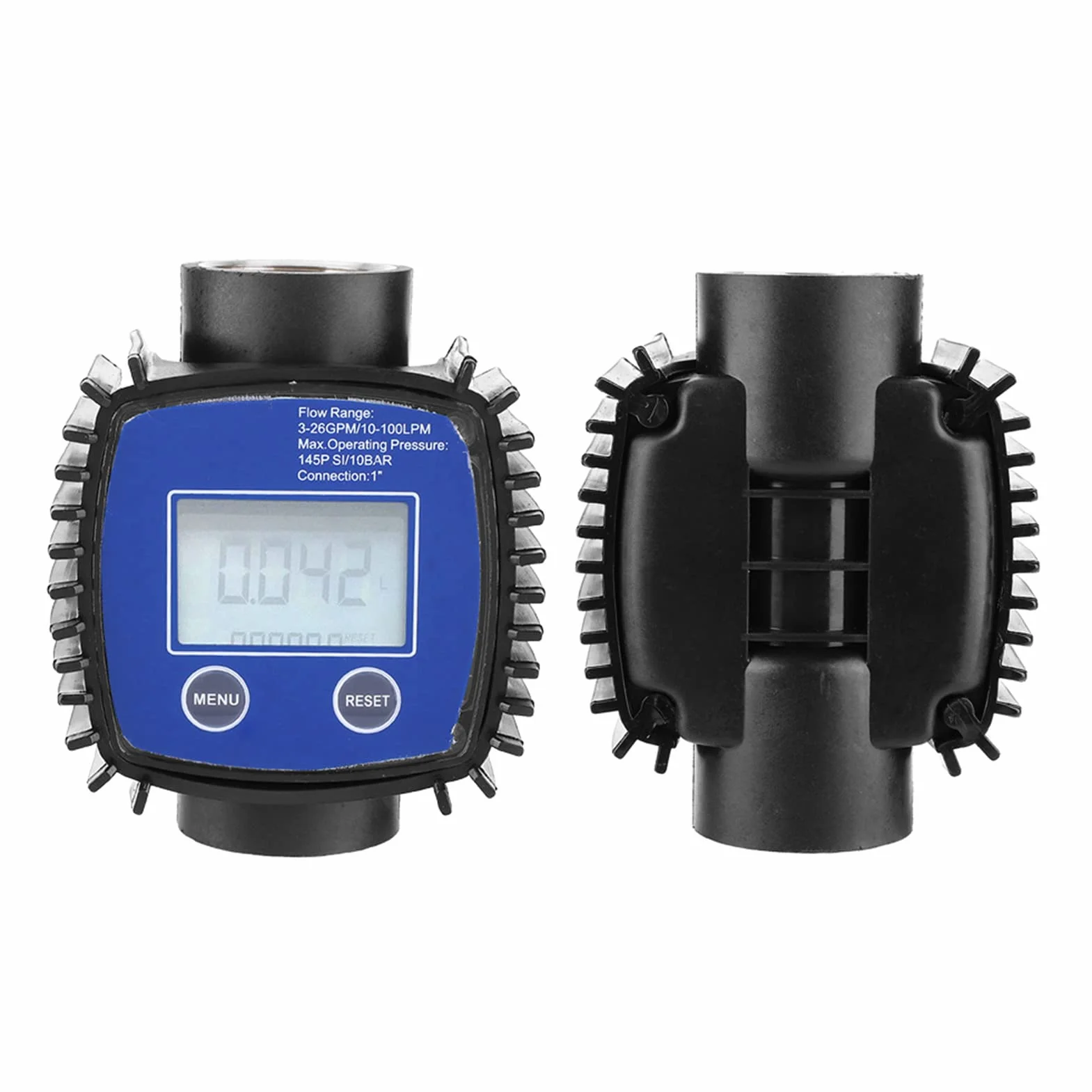 Misuratore di flusso di Digital, 5-120 L/Min 1 misuratore di flusso della turbina di pollice con esposizione LCD, misuratore di flusso del combustibile di accuratezza di 1% per i