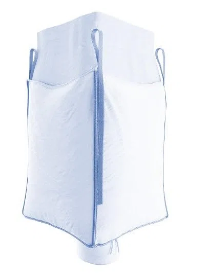 MULTISAC 271/R | Big Bag laminato 90x90x100 Camicia + valvola di scarico. Con capacità di 1000 kg, ideale per la gestione di polveri, arine o materiale fine. Bordo anti-perdite. (2)