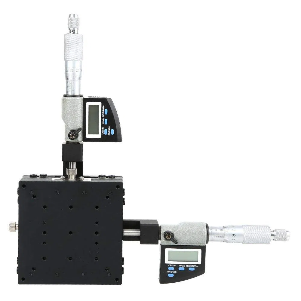 X + Y 2 assi asse lineare manuale 100x100mm SEMXY100-AC Piattaforma di sintonia fine Piattaforma di spostamento ottico Guida trasversale Tavolo scorrevole ottico