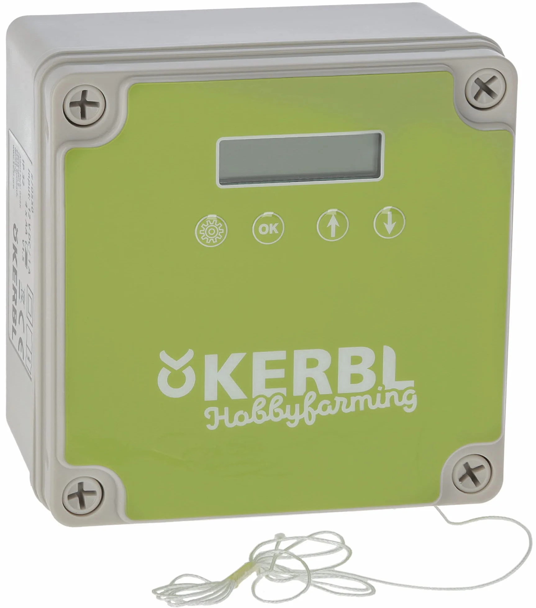 Kerbl Hobbyfarming Controllo automatico per porta per pollaio, Controllo sportello per pollaio, Plastica, con sensore di luce, 3 anni di garanzia