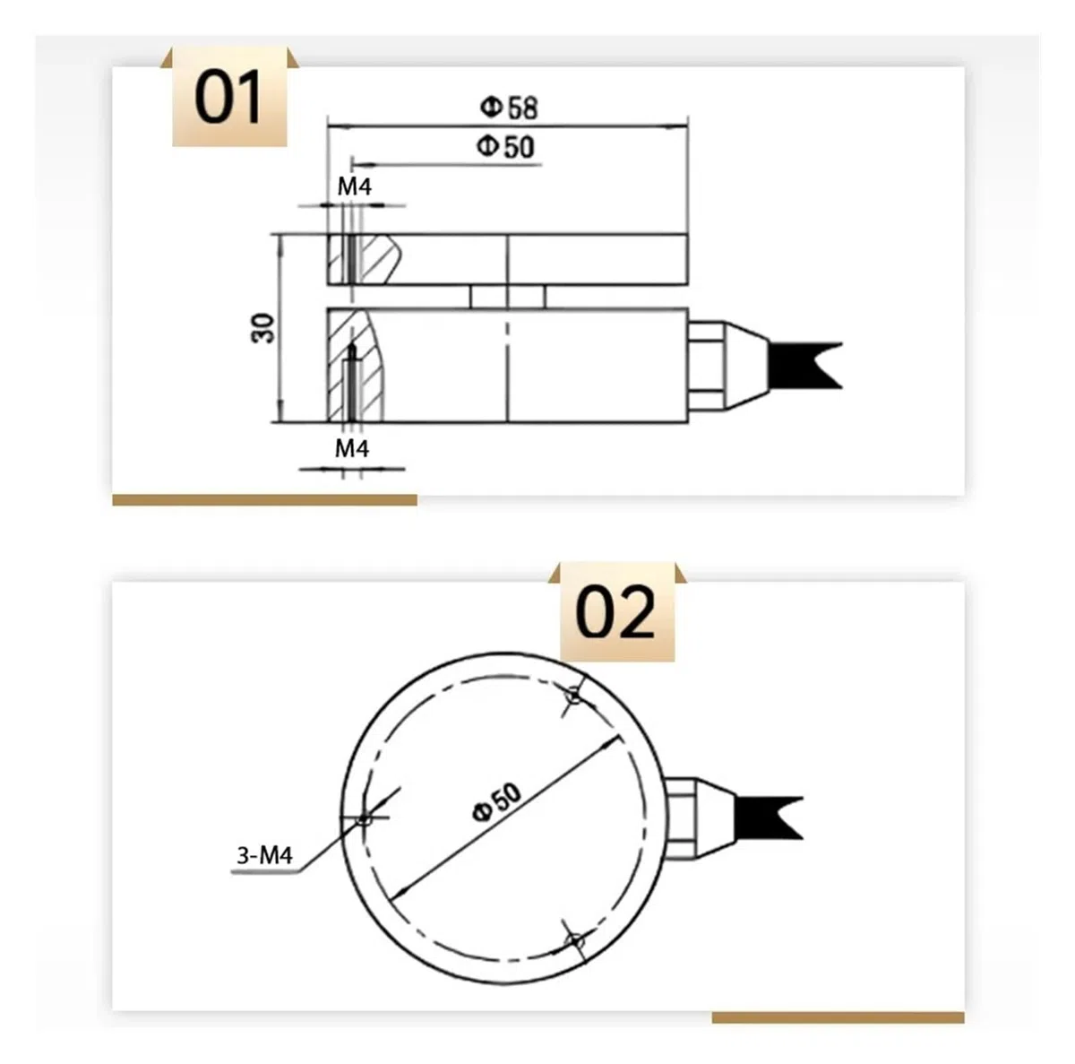 Cella di carico a diaframma planare da 58 mm con display indicatore Sensore di peso da 10 kg a 5000 kg for bilancia di forza scientifica e tecnologica per misurare forza(5T Indicator)