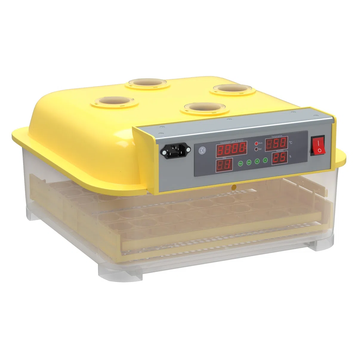 Wiltec Incubatrice automatica per 48 uova, con regolazione temperatura e umidità, Covatrice