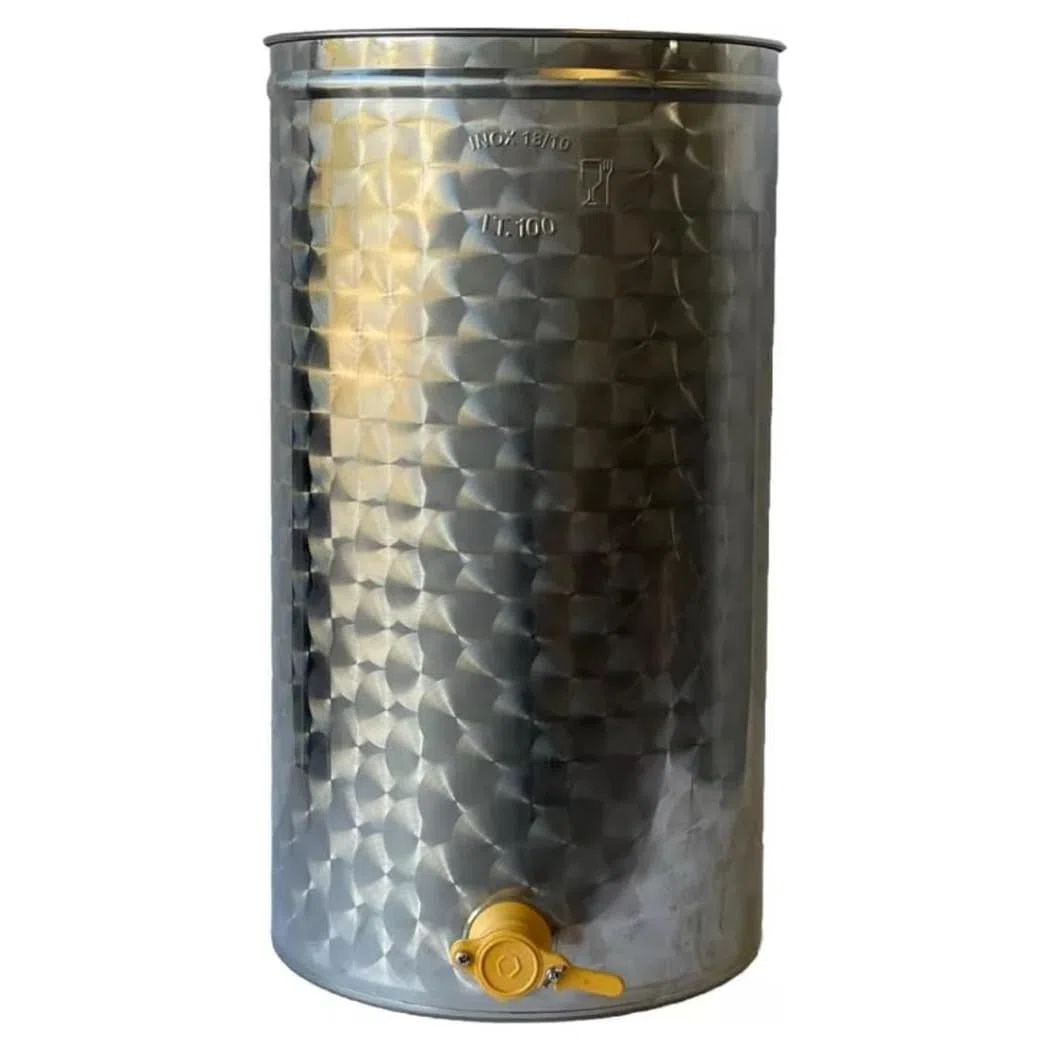Maturatore mod. 70kg per la lavorazione del miele in Acciaio Inox di qualità superiore. Completo di piedistallo e rubinetto a taglio in plastica. Facile da pulire. Prodotto Made in Italy.