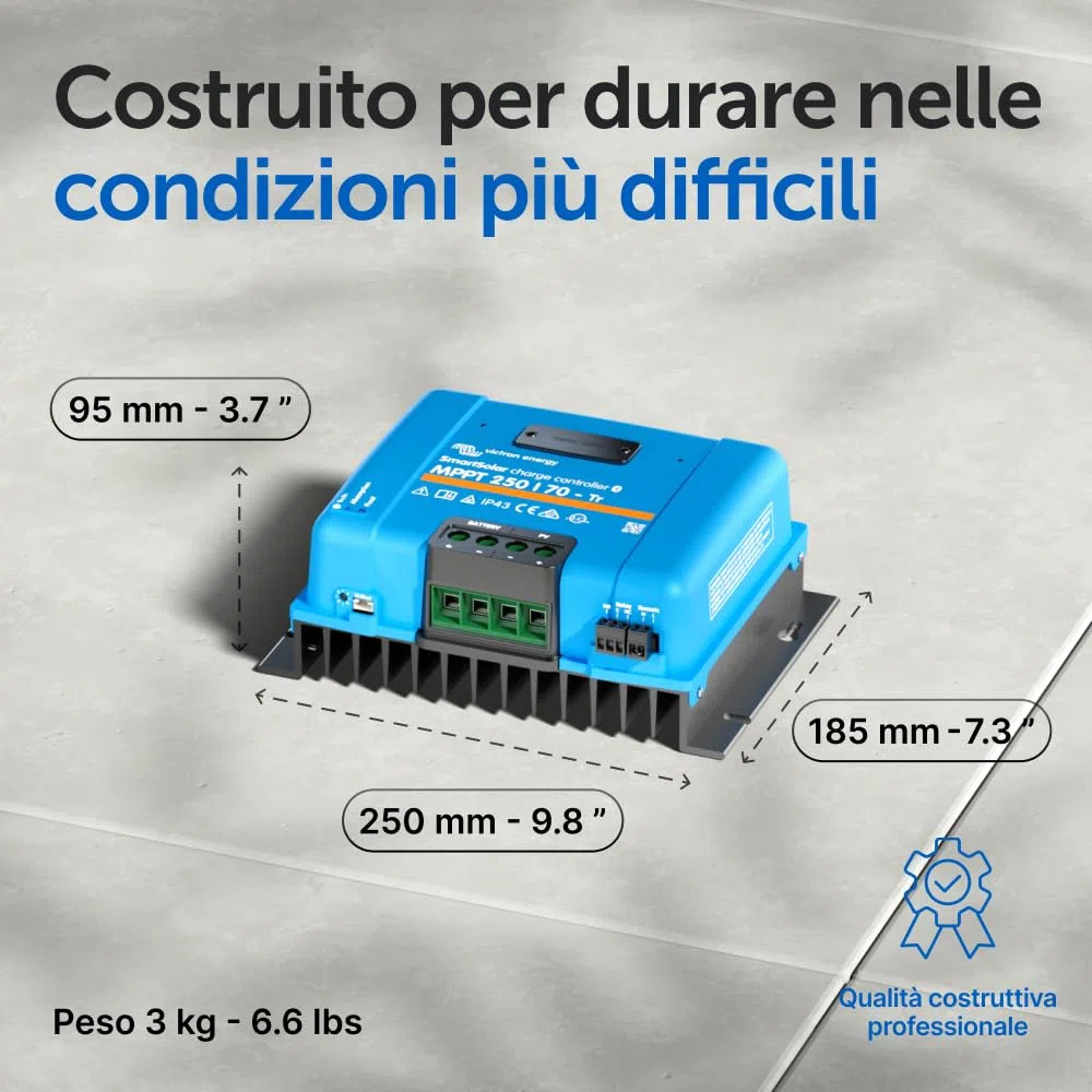 Victron Energy SmartSolar MPPT Tr 250V 70 amp 12/24/36/48-Volt Regolatore di Carica Solare (Bluetooth)