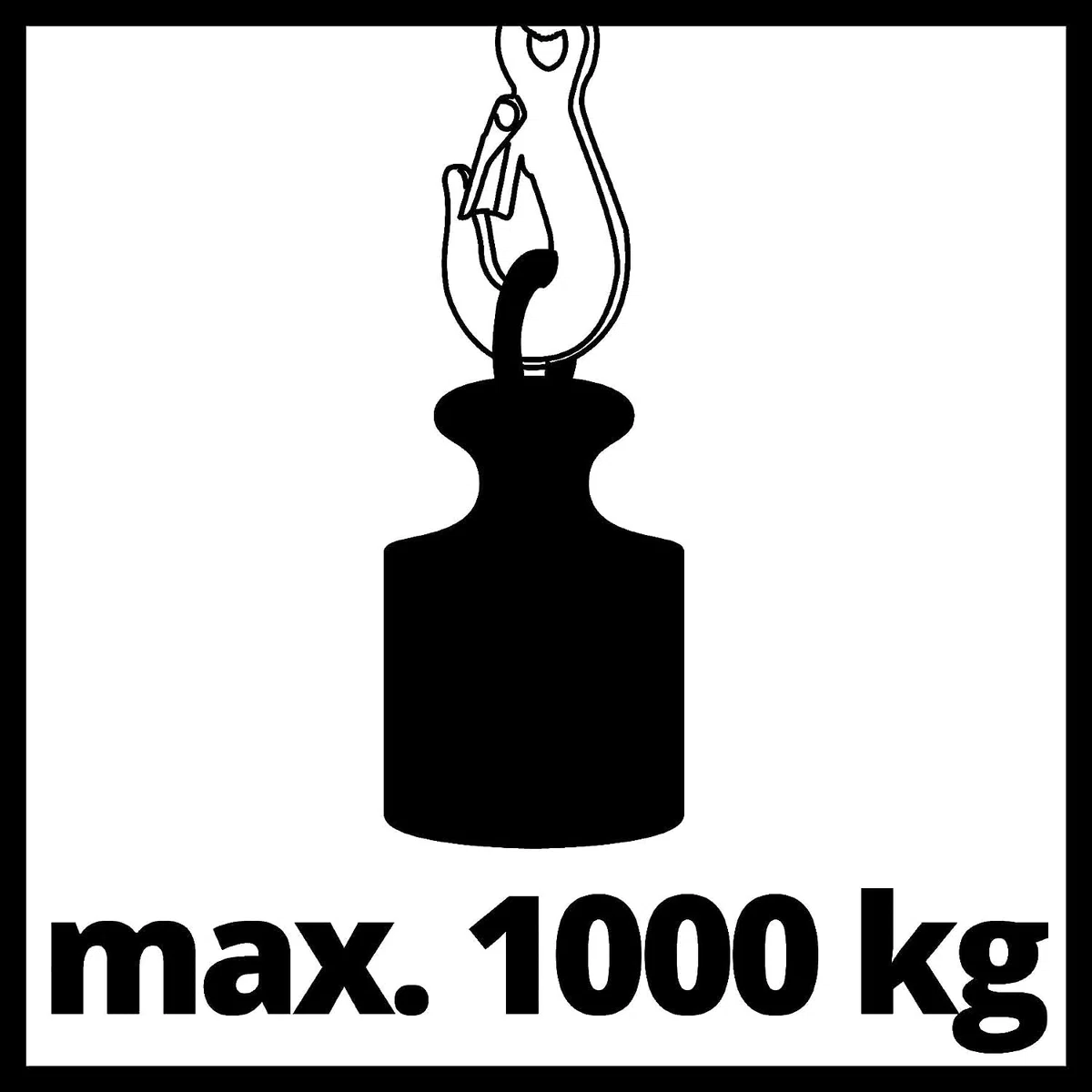 Einhell TC-CH 1000 Argano a catena (portata max 1000 kg, altezza sollevamento max 250 cm, gancio di sicurezza)
