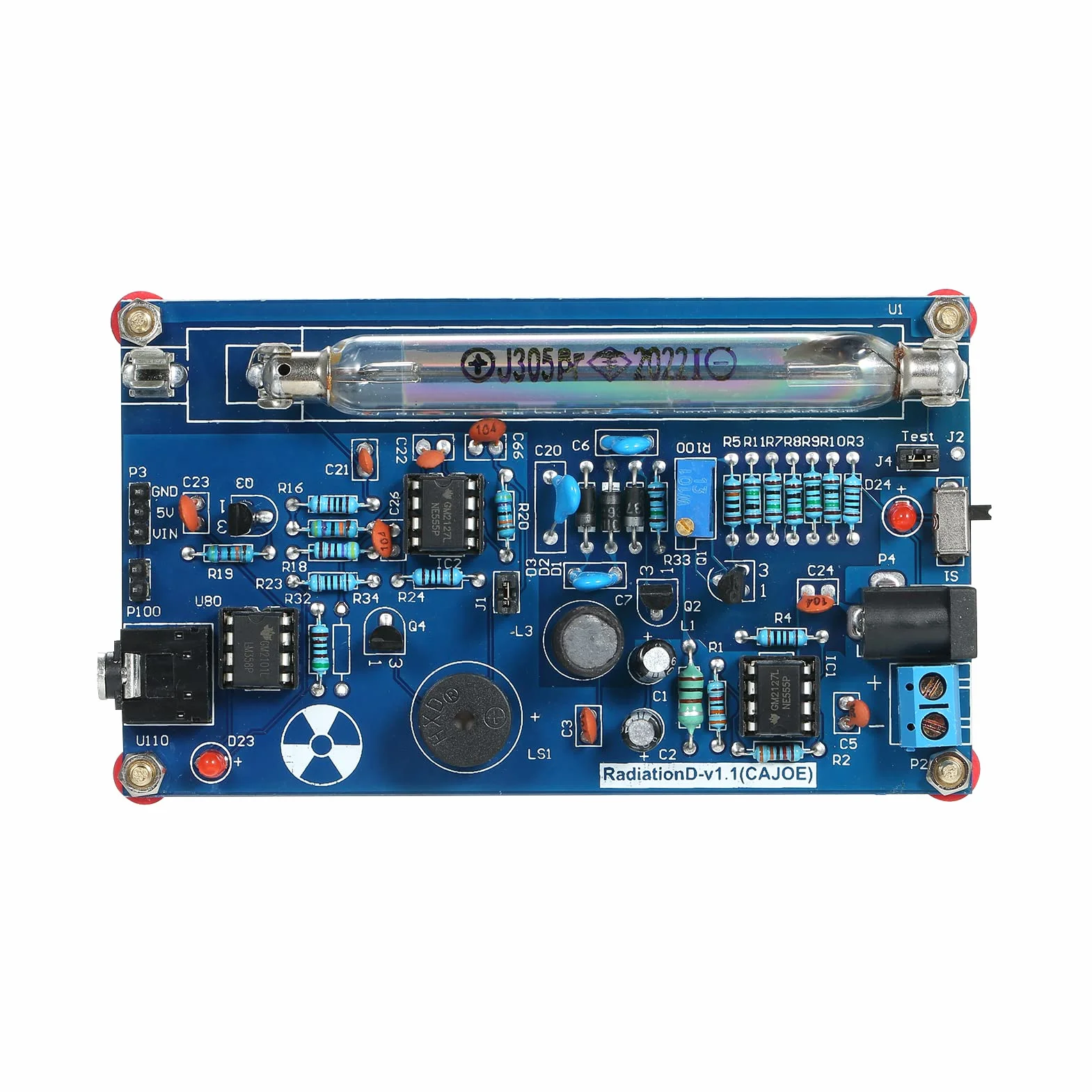 Contatore Geiger fai te, di rilevazione di radiazioni assemblato, contatore Geiger Counter kit Miller Tube Nuclear Radiation Detector Geiger Counter Kit moduli sperimentali
