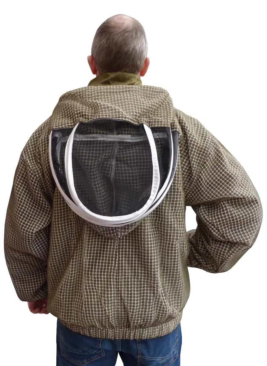 AGS Bee Jacket - Giacca da apicoltura a 3 strati, ultra ventilata, colore: verde (2XL)