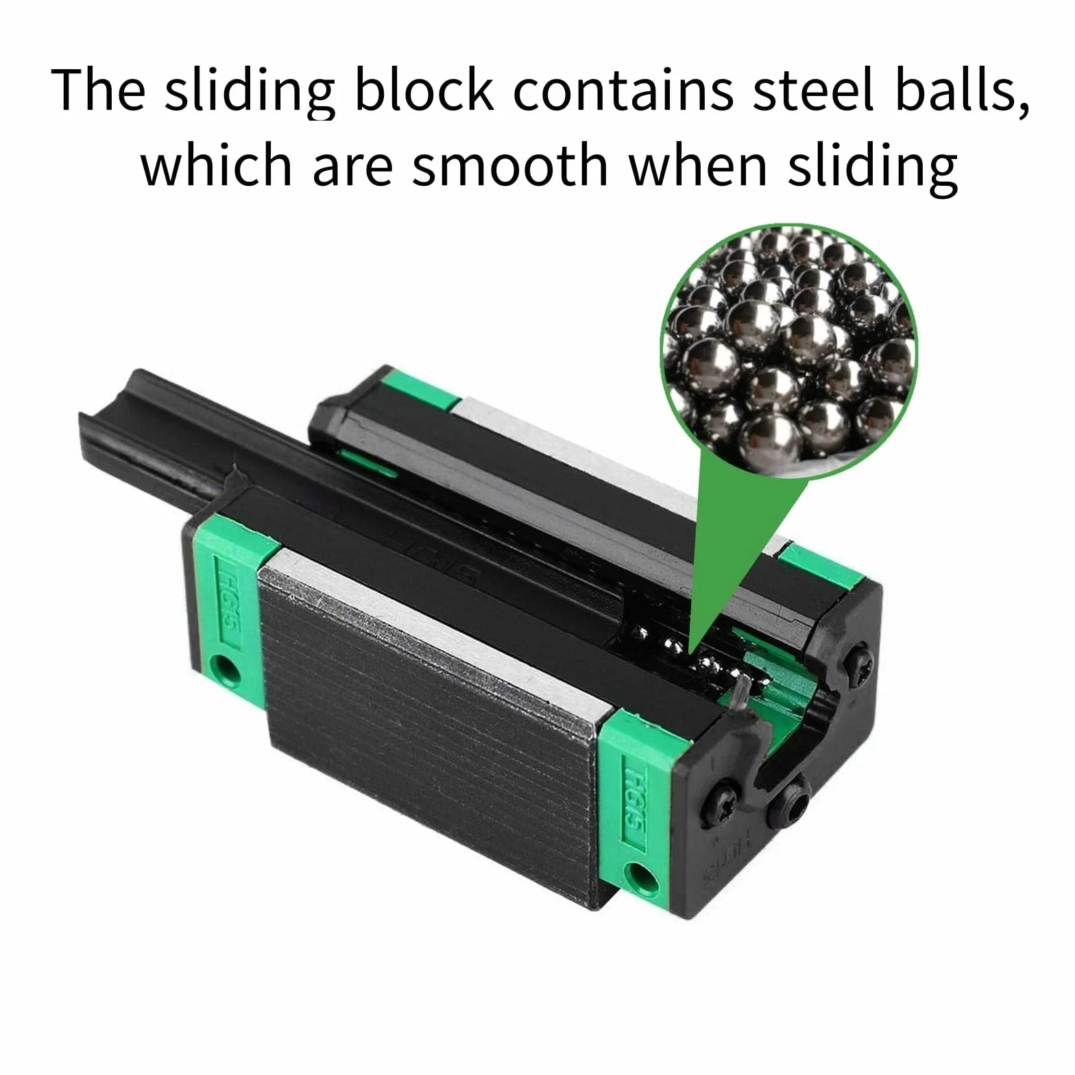 HGR15 - Binario lineare da 1500 mm, 2 guide lineari con 4 blocchi di scorrimento HGH15CA da 15 mm, set di scorrimento lineare per stampanti 3D fai da te e macchine CNC